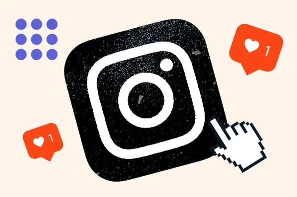 Instagram social media app interface on smartphone screen showing posts and engagement