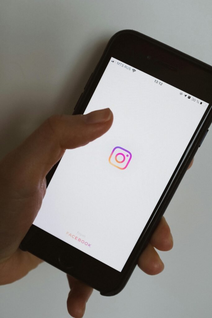 Instagram Marketing Company mobile app displayed on smartphone screen